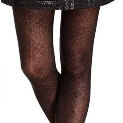 SPANX Star Power, Black, Center Stage, NOUVEAU Patterned, Shaping Tights